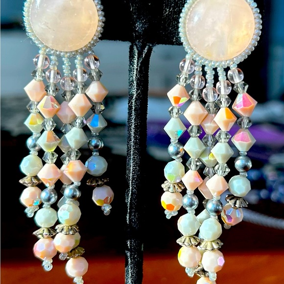 VINTAGE DESIGNER CHIPITA ROSE QUARTZ VINTAGE SILVER METAL, LOADED BEADS- REDUCED - Picture 10 of 16